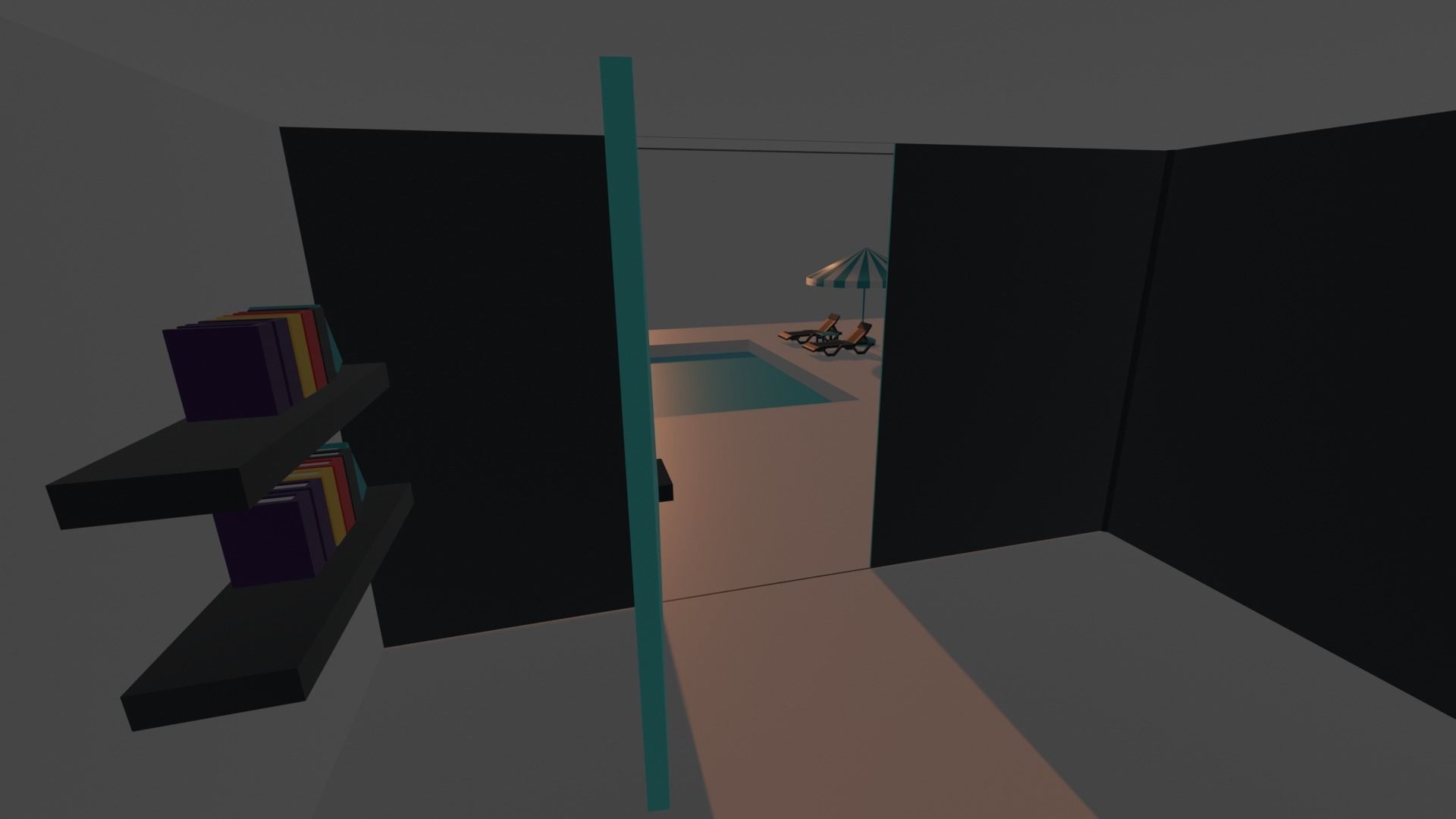 Luxury villa Low-poly 3D model_11