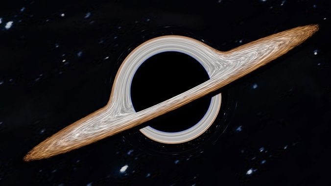 black hole Low-poly 3D model