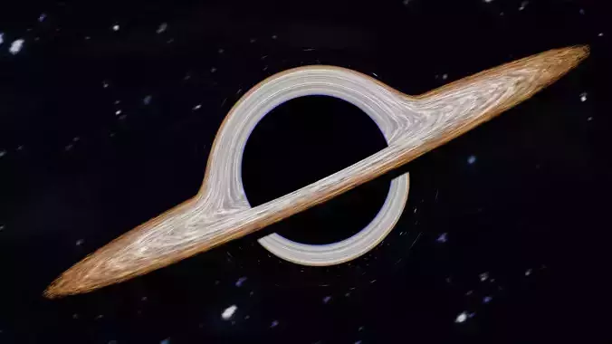 black hole Low-poly 3D model
