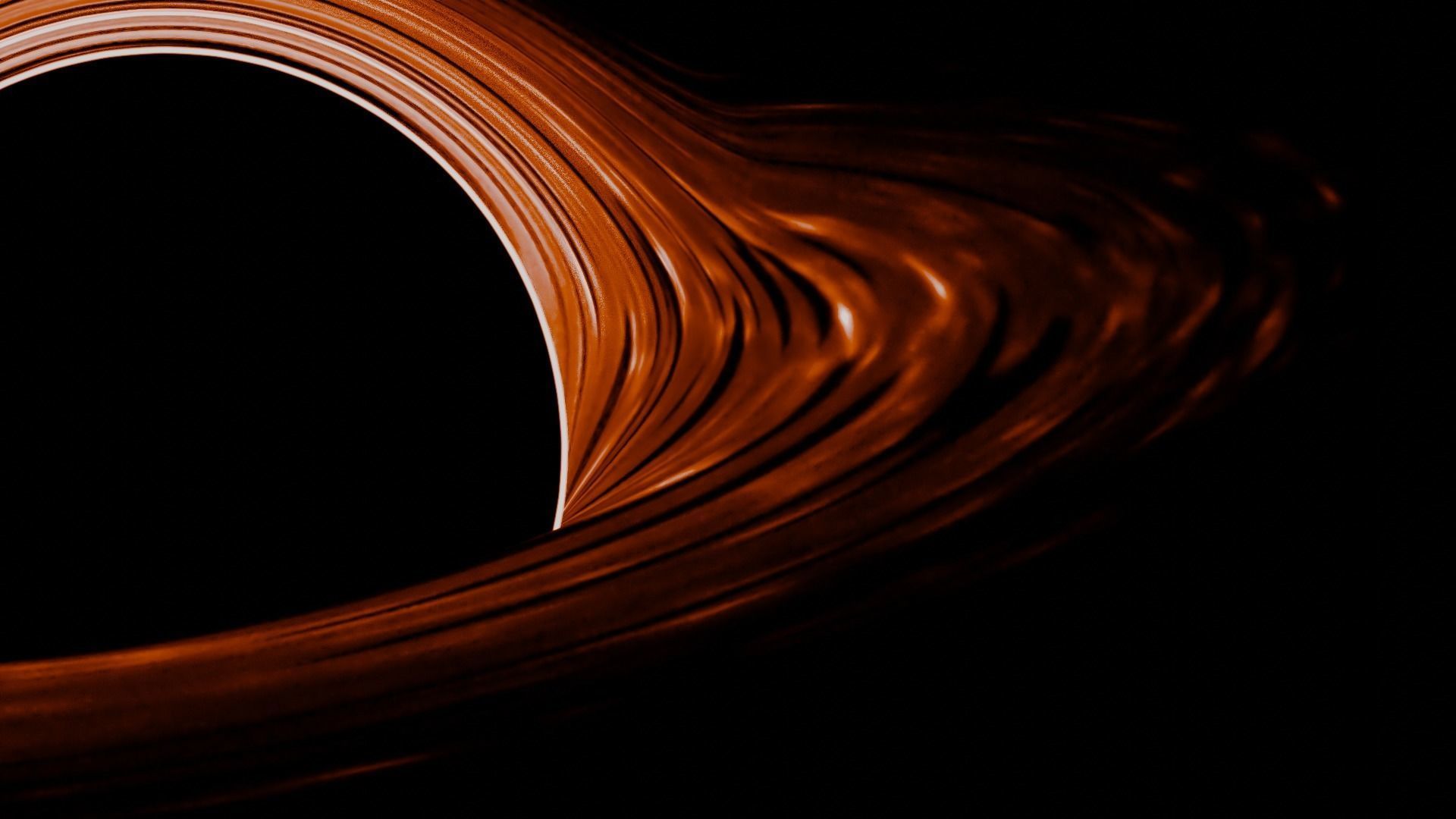 black hole Low-poly 3D model_7