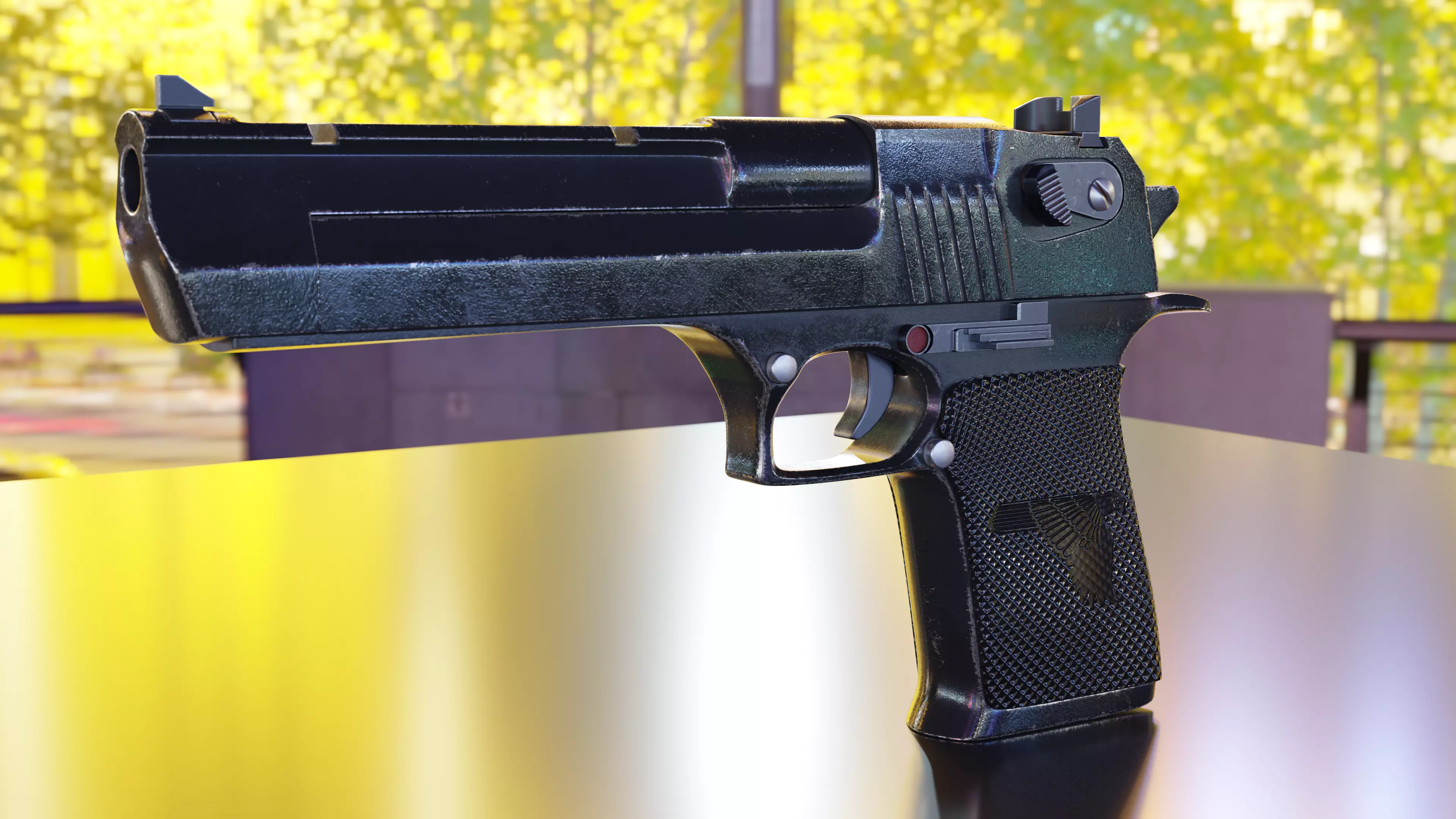 Desert Eagle Gun Model 4K Free 3D model