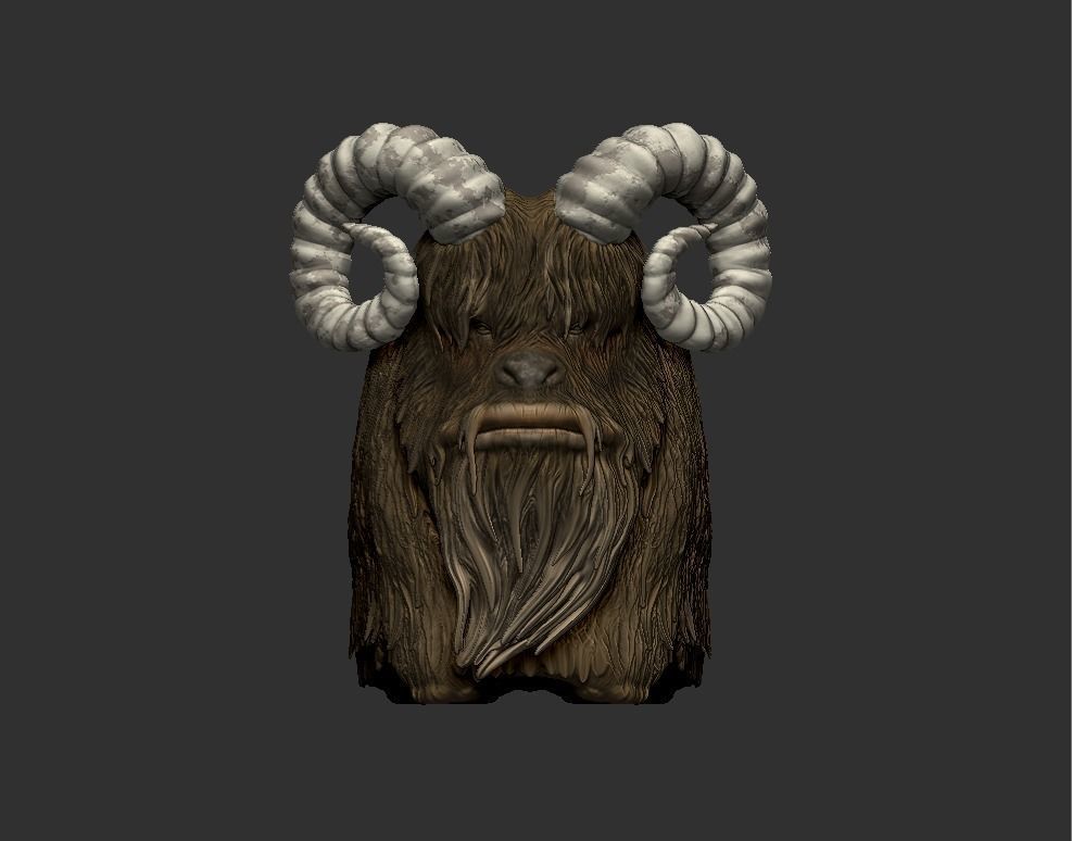 bantha figure custom 3D print model_1