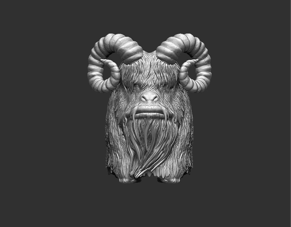 bantha figure custom 3D print model_5