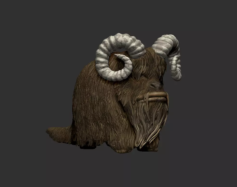 bantha figure custom 3D print model_0