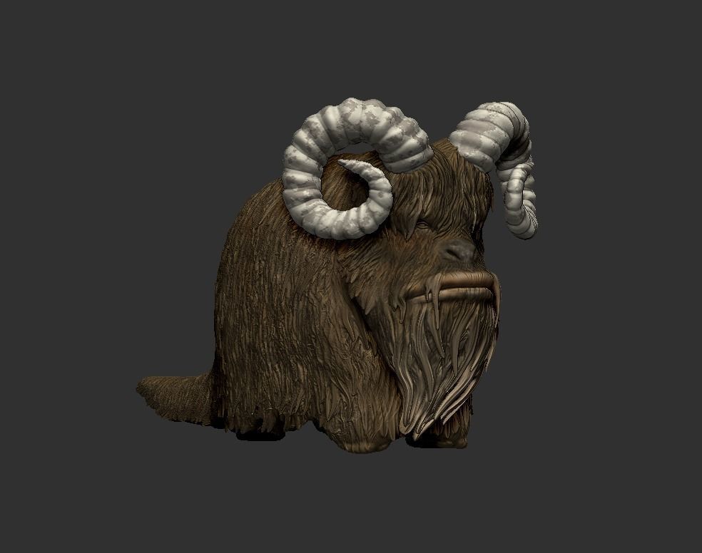 bantha figure custom 3D print model_2