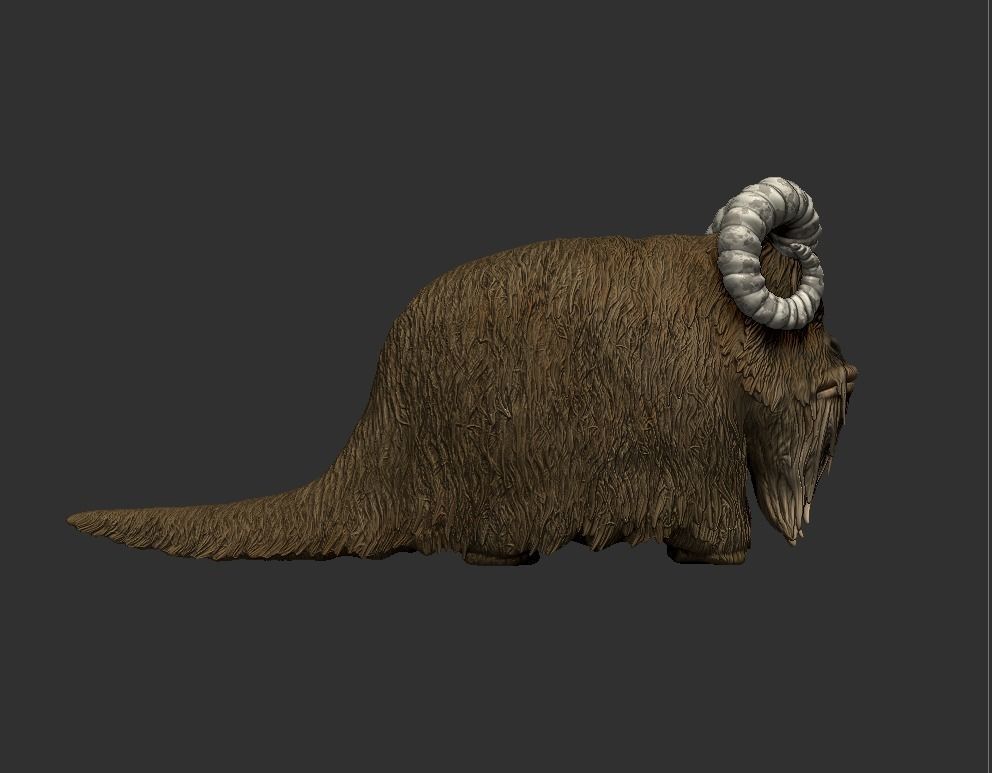 bantha figure custom 3D print model_3