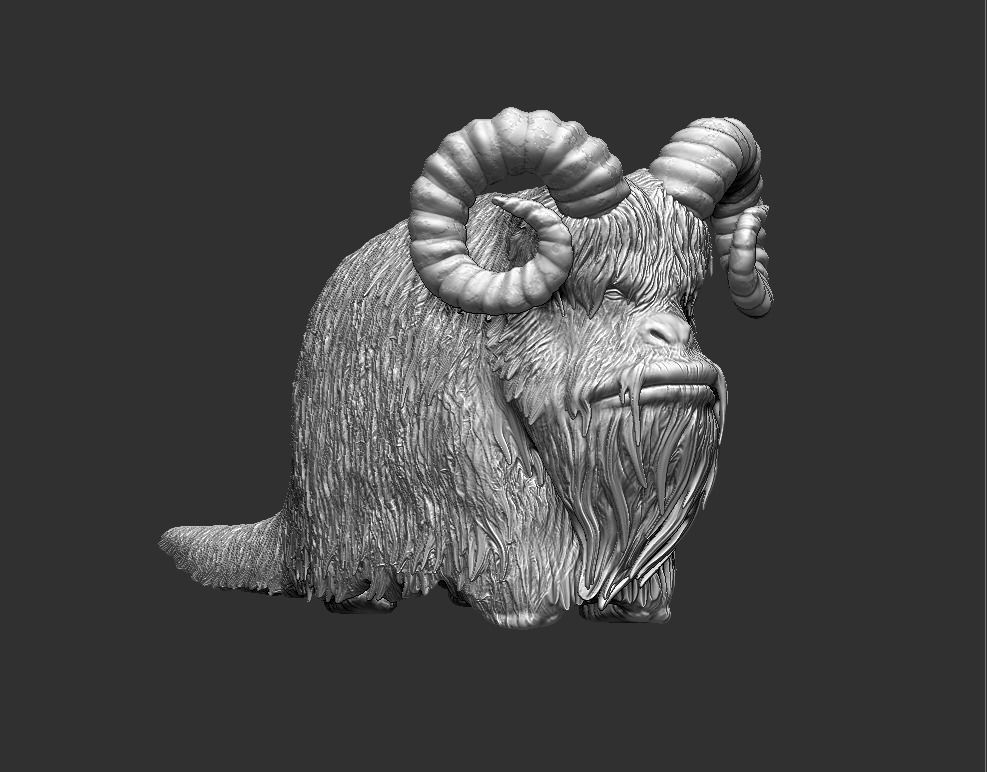 bantha figure custom 3D print model_6