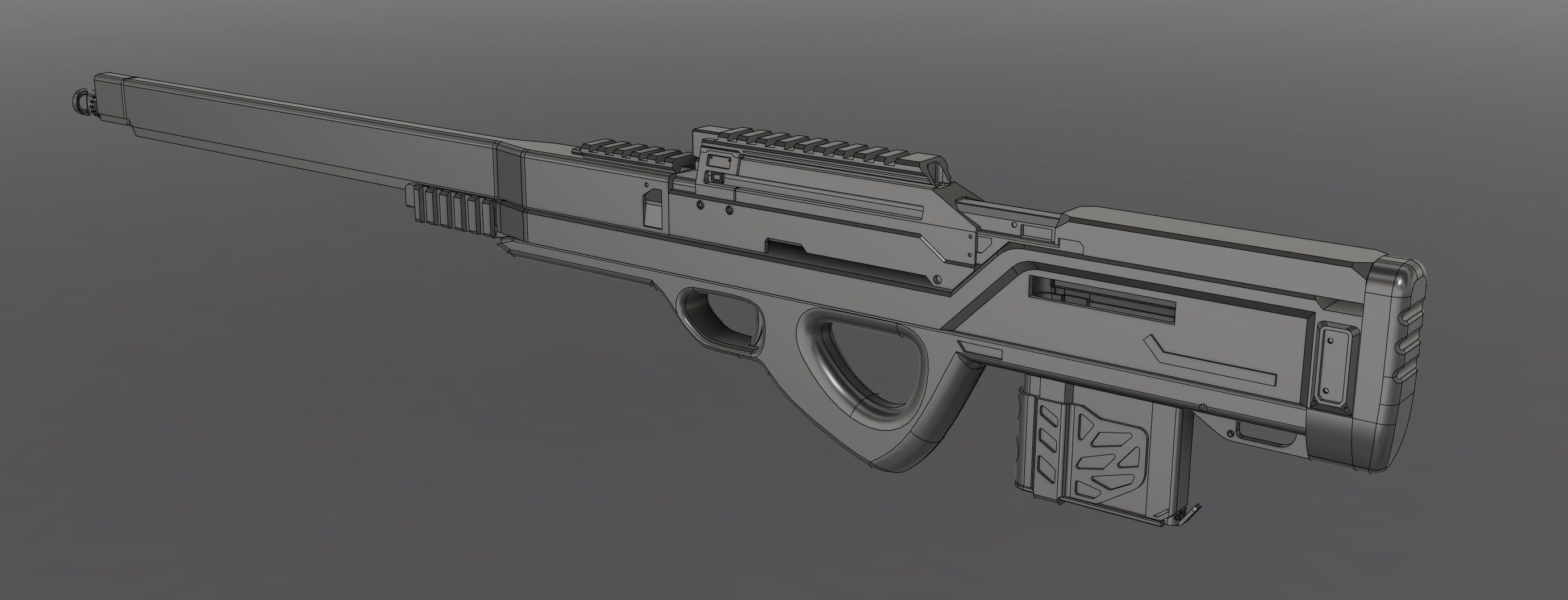 Sniper rifle 3D model_3