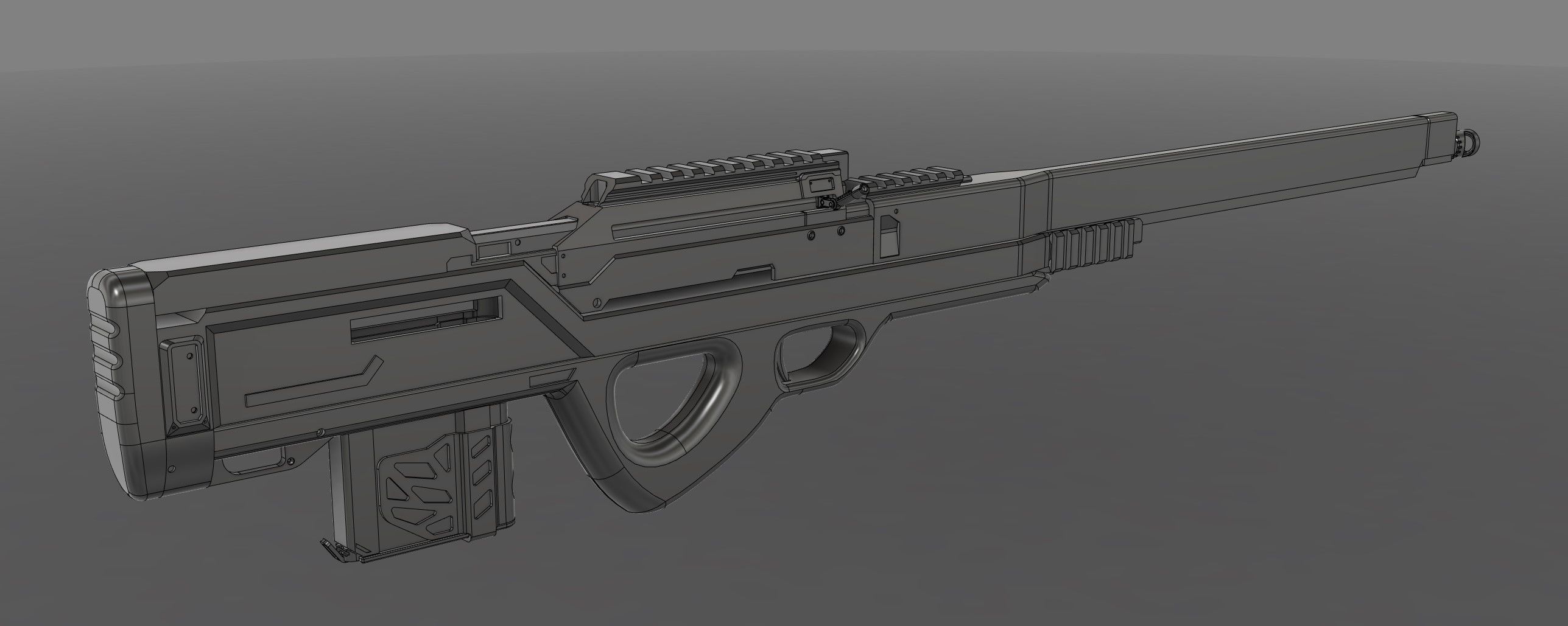 Sniper rifle 3D model_4
