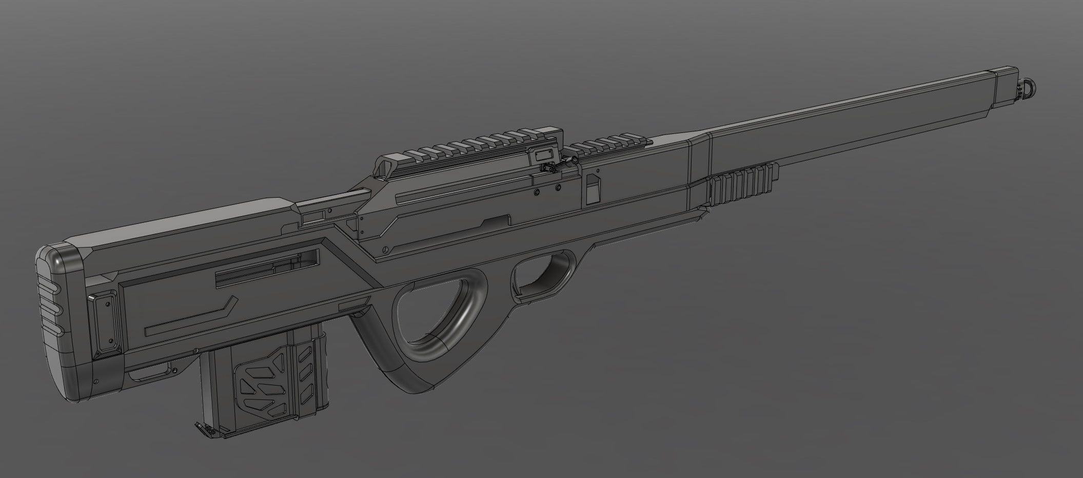 Sniper rifle 3D model_6
