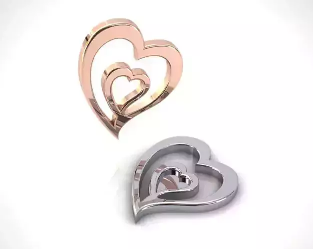 Double Heart Charm