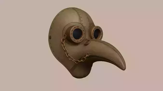 Plague Doctor Mask - Sci-Fi - Character Design Low-poly 3D model