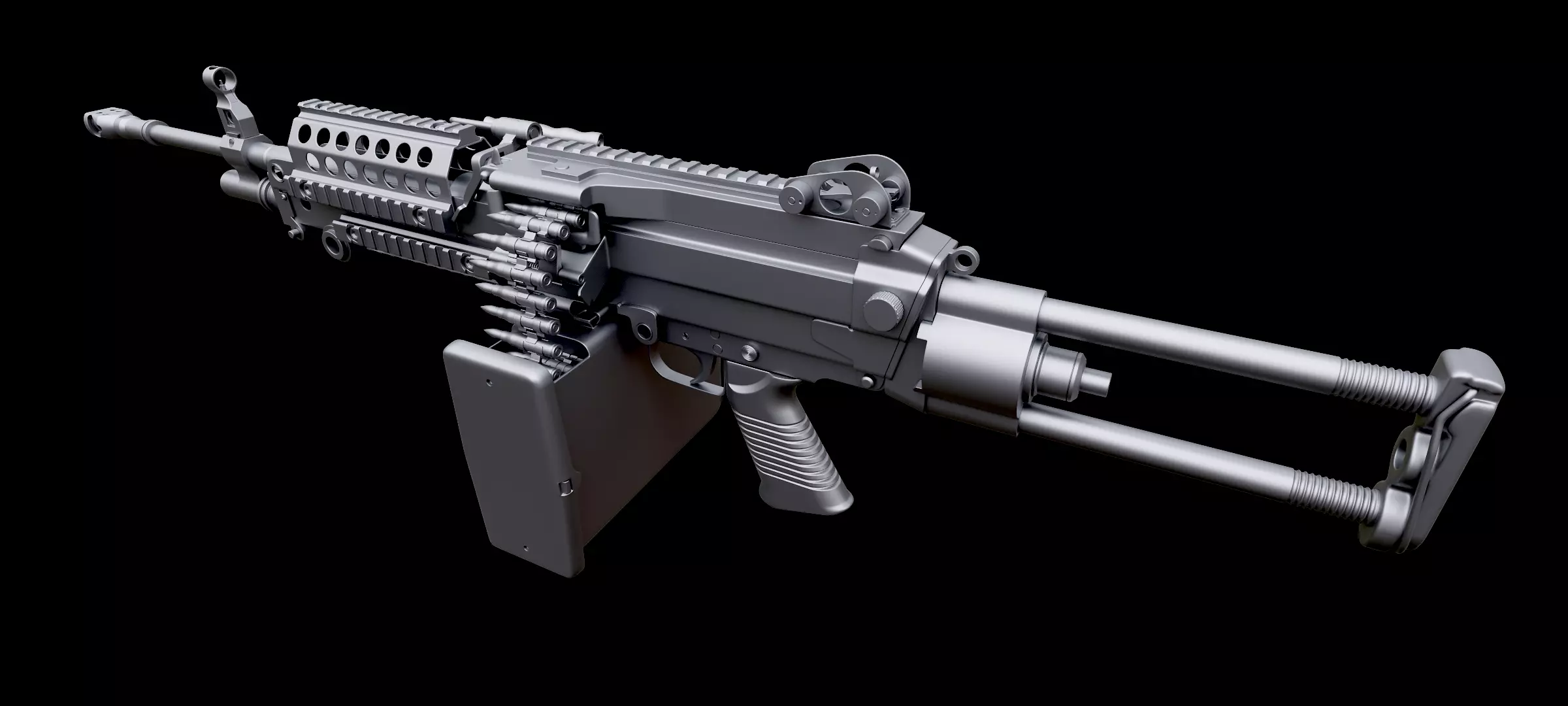 m249 custom 3D model_0