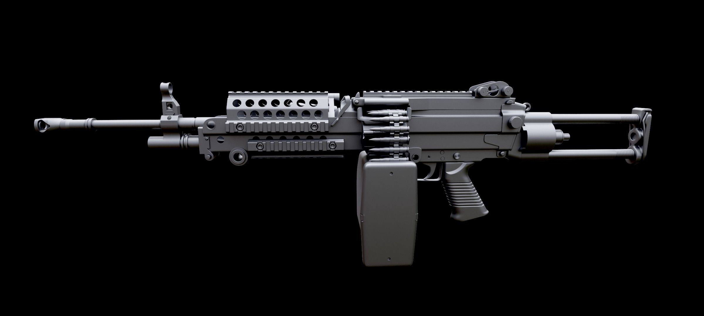 m249 custom 3D model_7