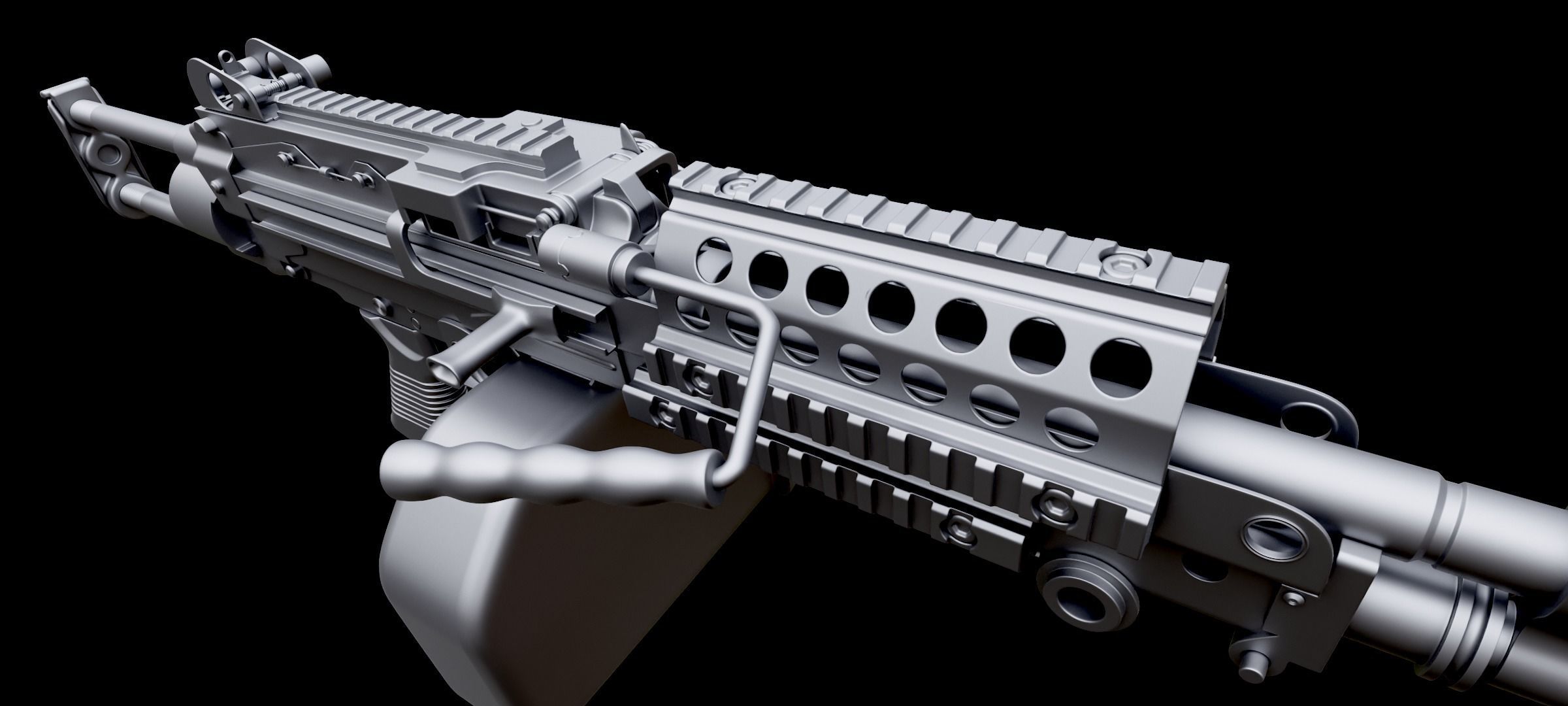 m249 custom 3D model_9
