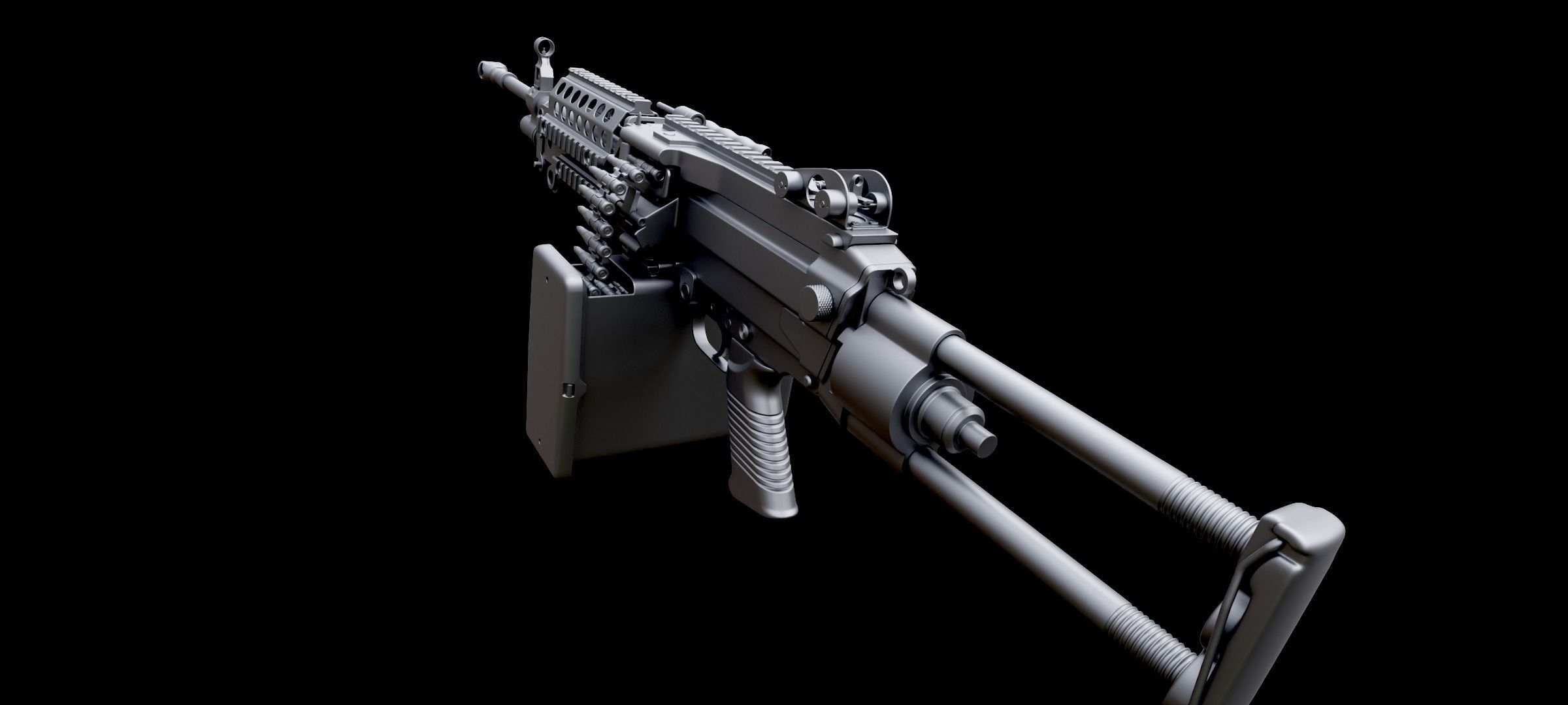 m249 custom 3D model_8