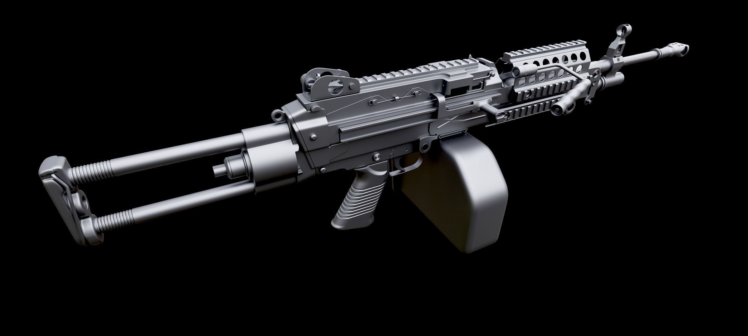 m249 custom 3D model_3