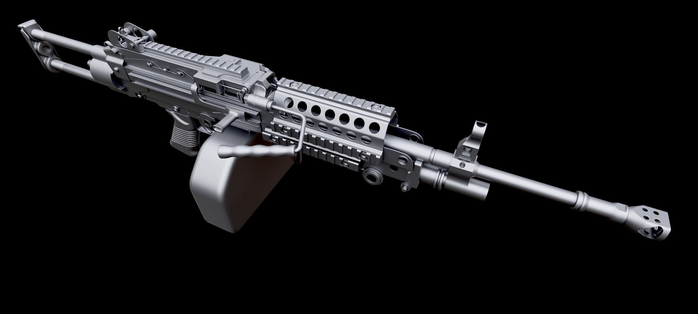 m249 custom 3D model_1