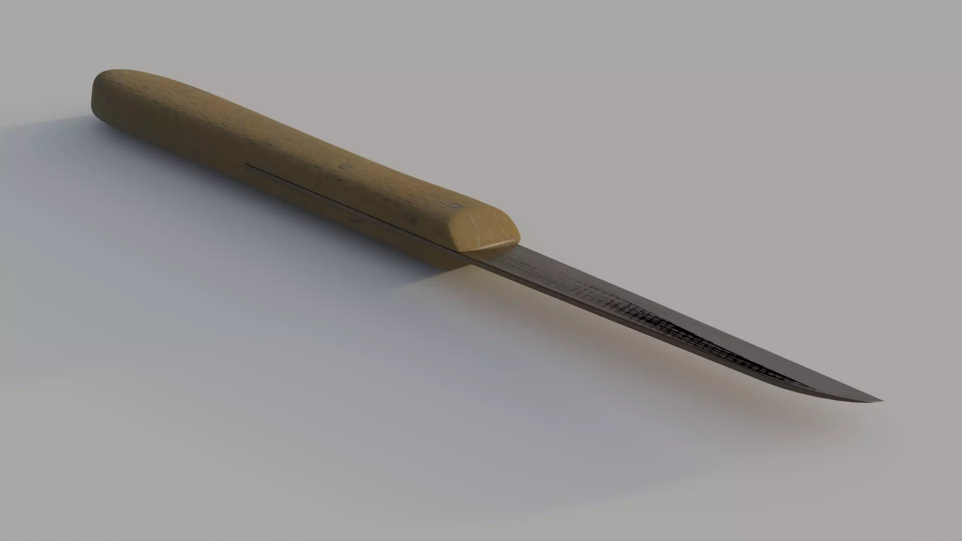 Knife Low-poly 3D model_0