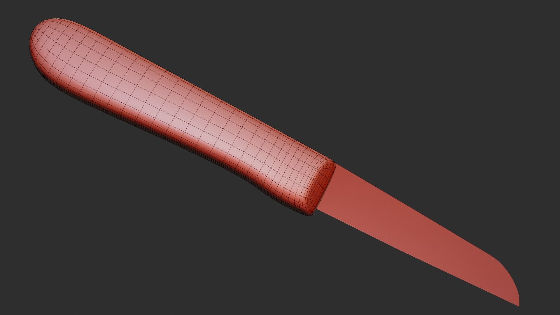 Knife Low-poly 3D model_7