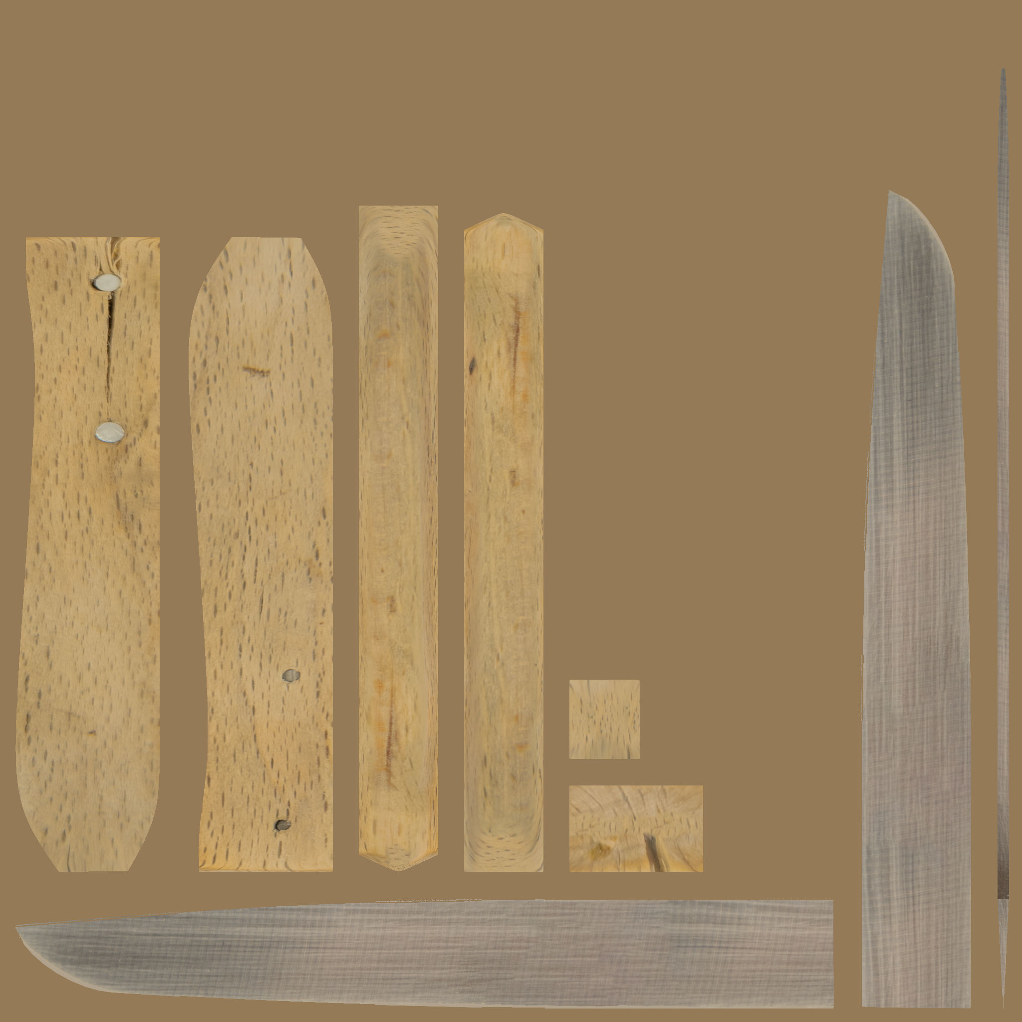 Knife Low-poly 3D model_8