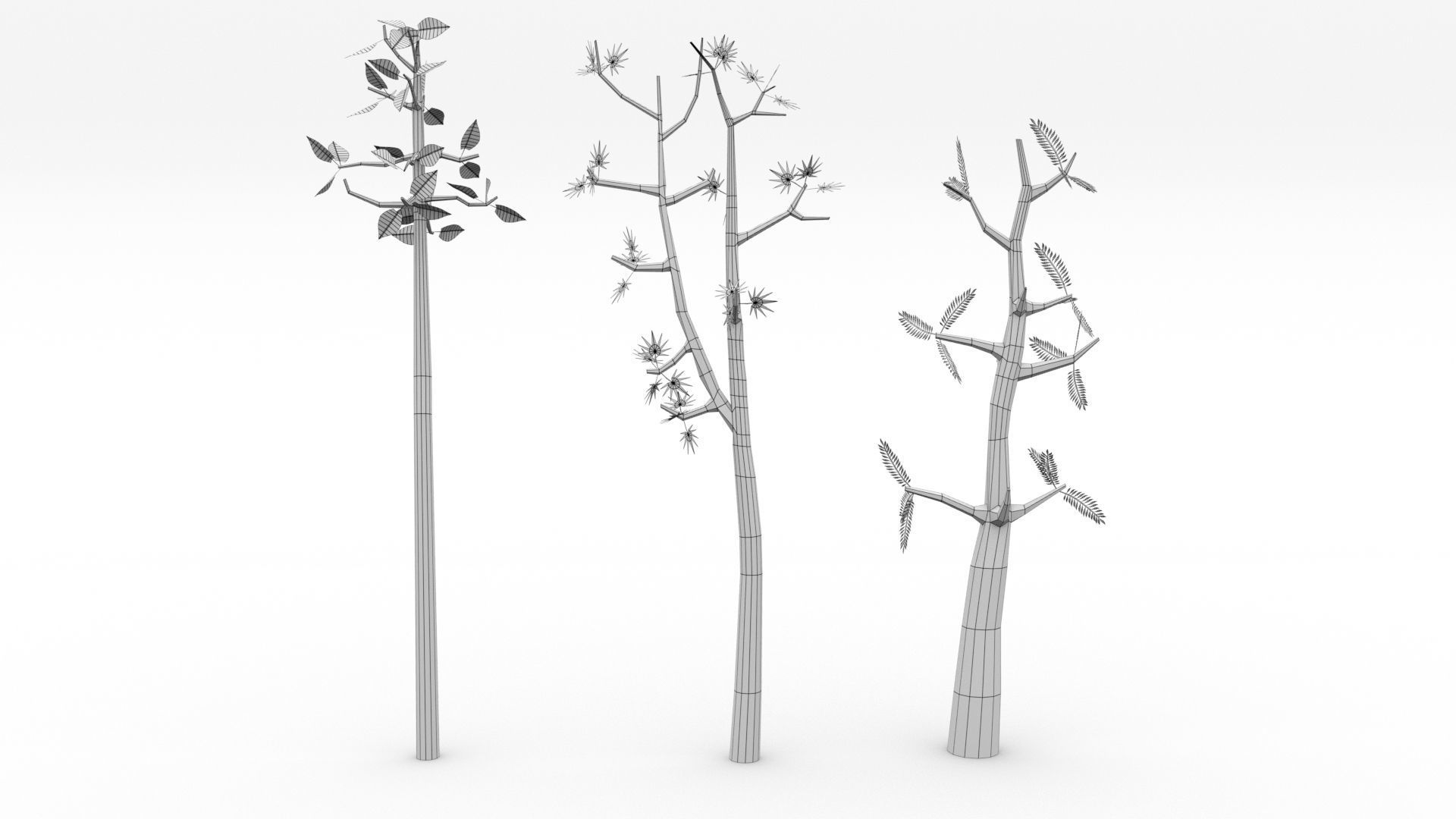 Trees Pack - 02 Low-poly 3D model_20