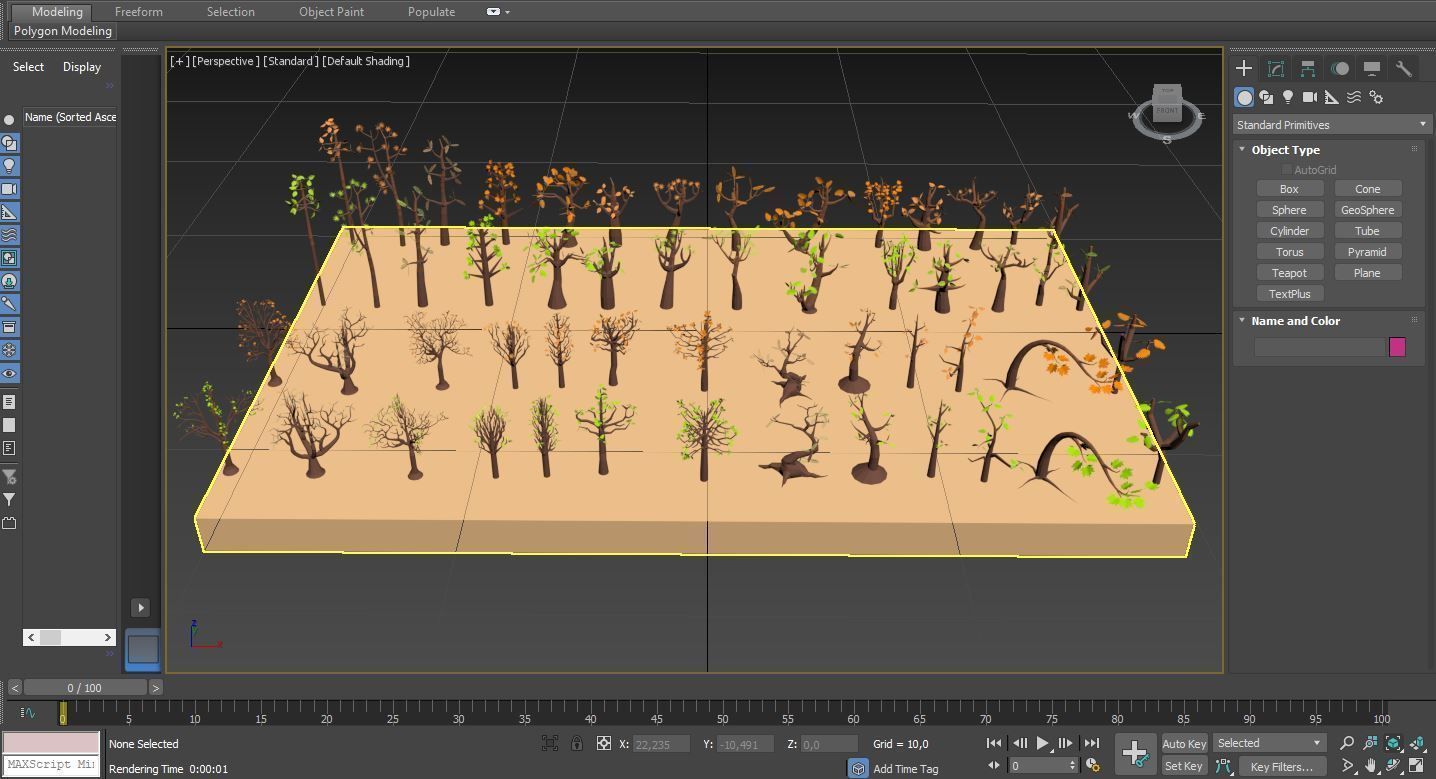 Trees Pack - 02 Low-poly 3D model_26