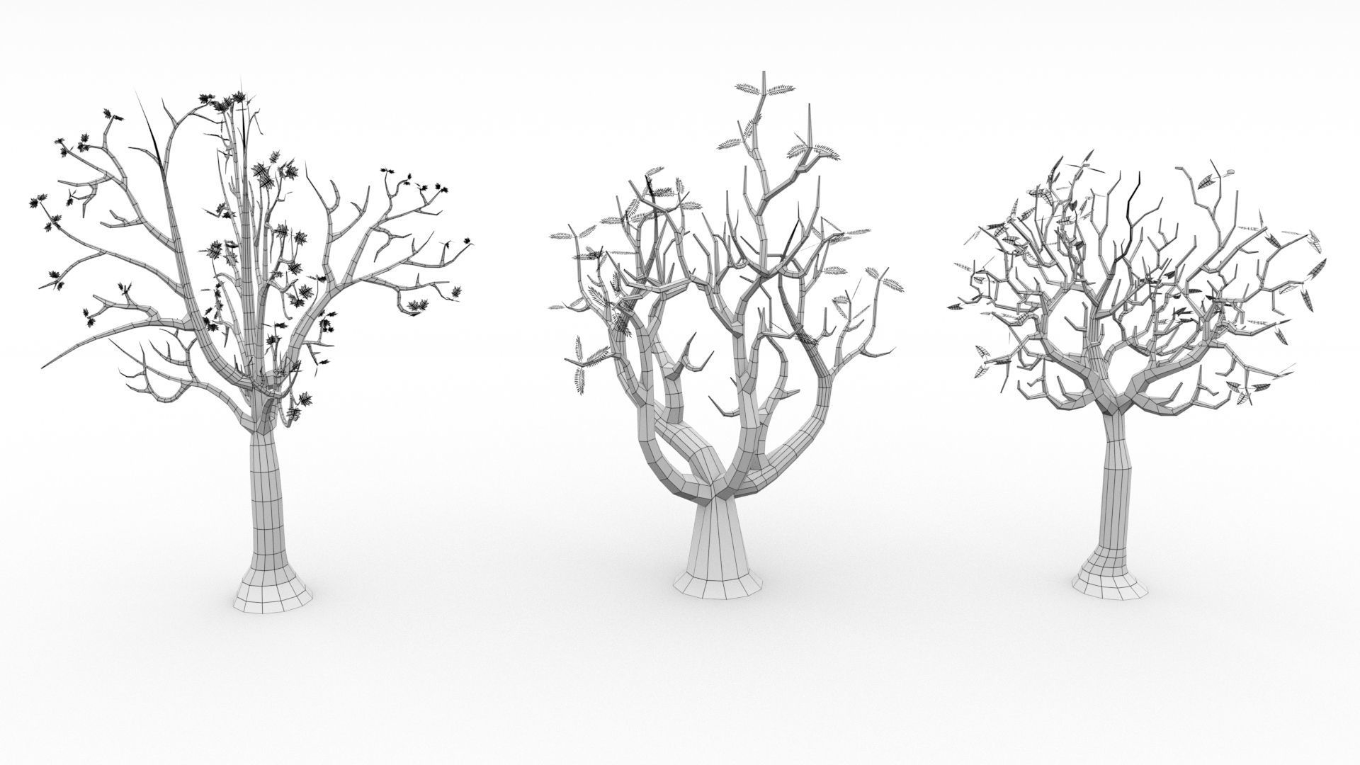 Trees Pack - 02 Low-poly 3D model_12
