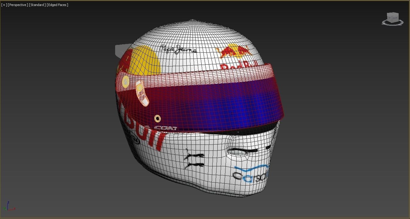 Race Helmet 3D Model 3D model_5