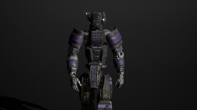 Robot soldier BD Low-poly 3D model