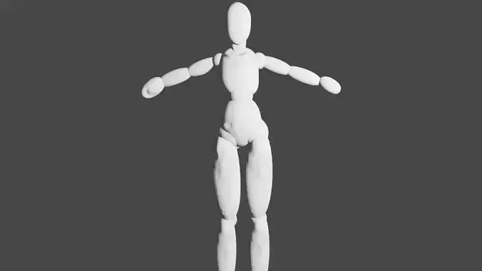 basic model human figure 3D print model