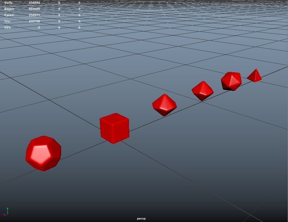 Role Playing Dice - RPG Dice Set - PBR - 3D VR  AR  game ready  Low-poly 3D model_18