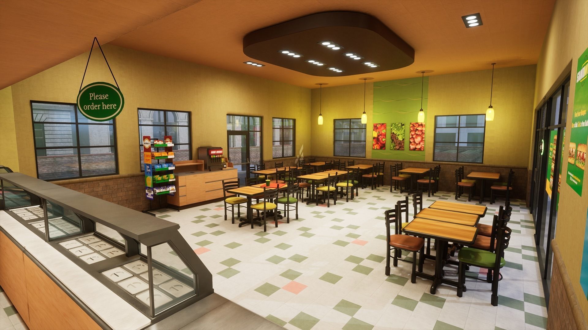 Fast Food Restaurant Chain - Sandwich Low-poly 3D model_2