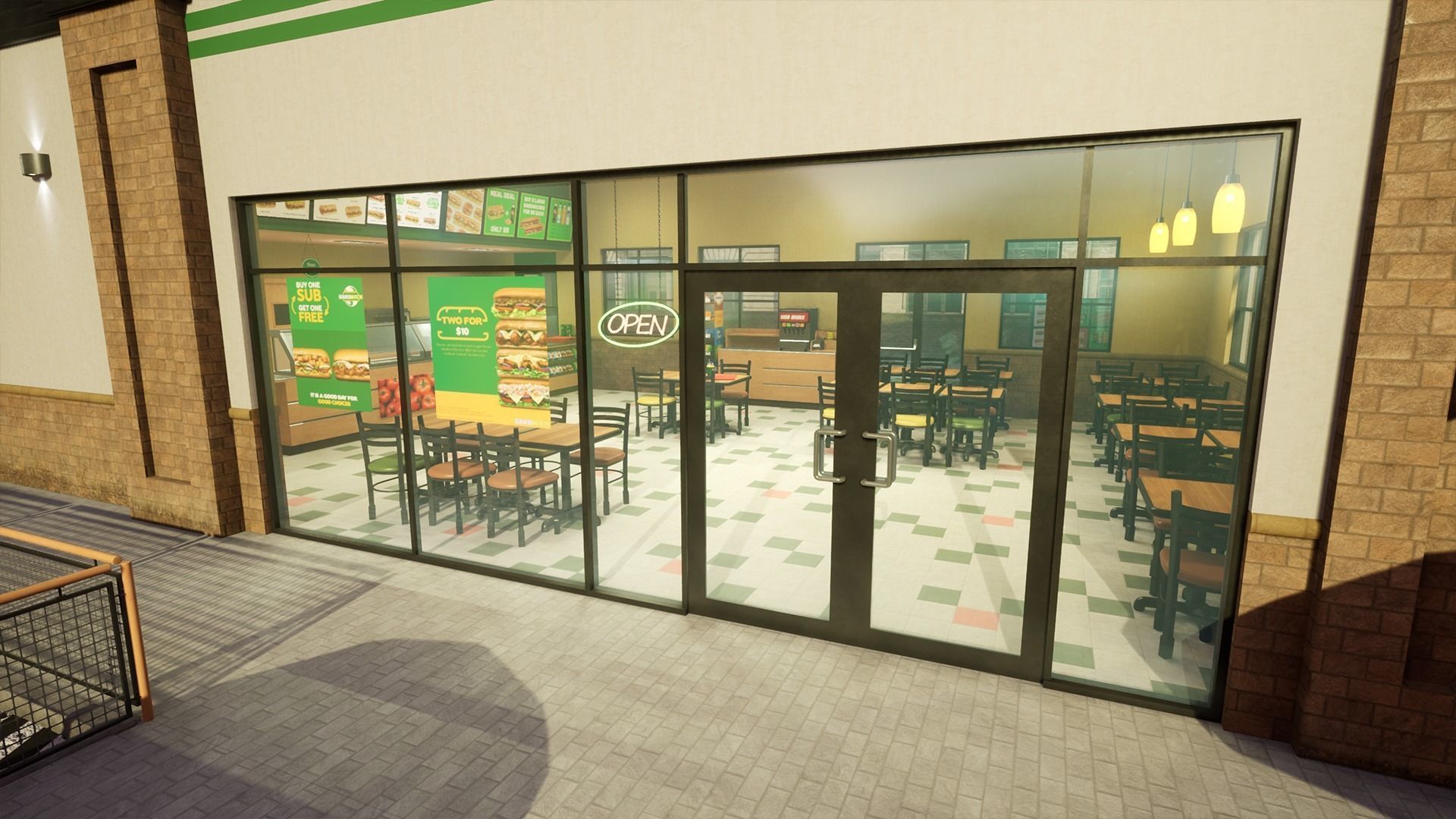 Fast Food Restaurant Chain - Sandwich Low-poly 3D model_5