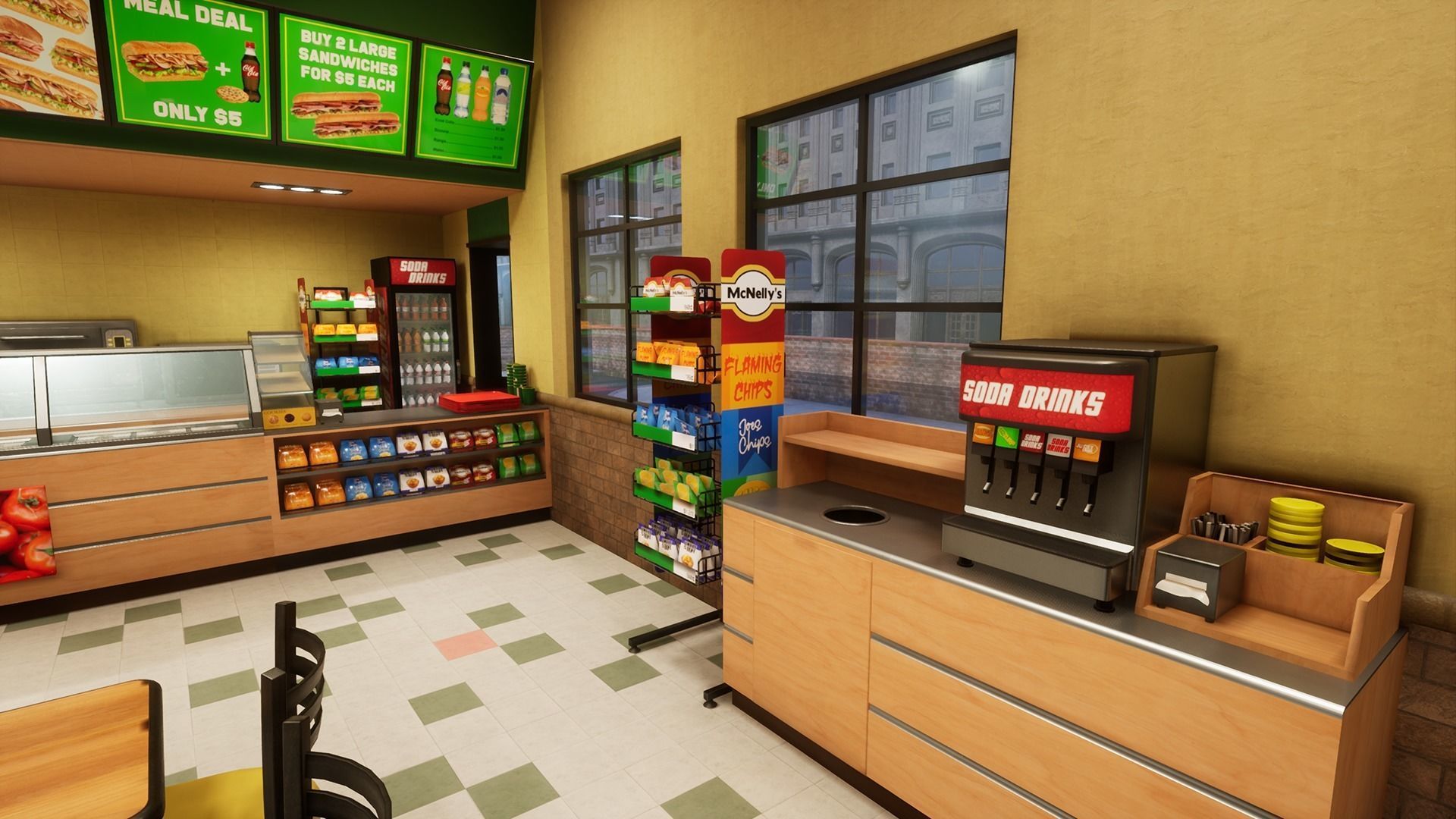 Fast Food Restaurant Chain - Sandwich Low-poly 3D model_4