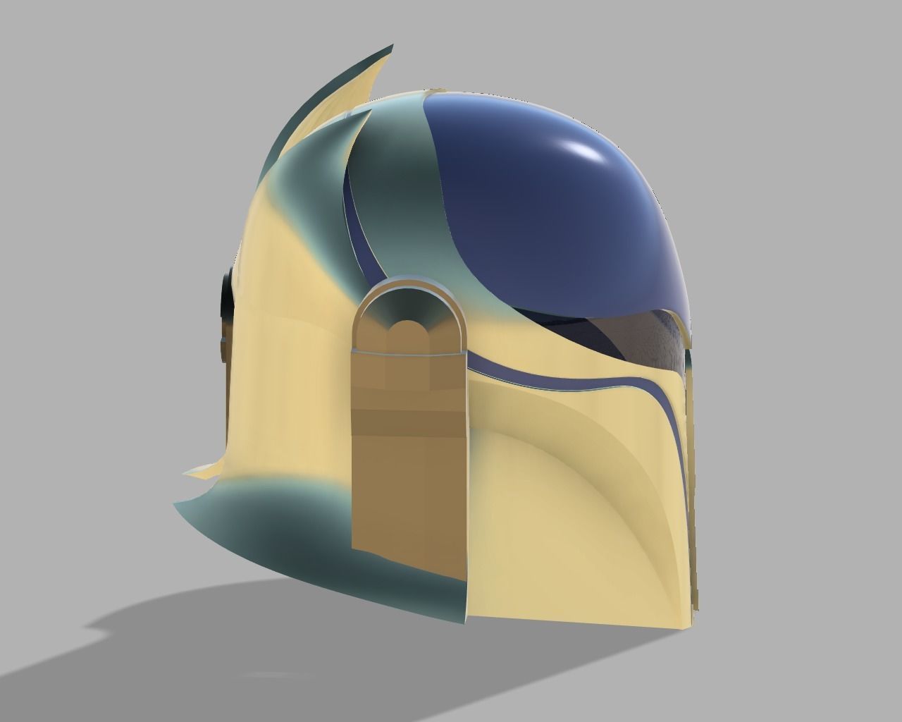 Ancient Mando Custom Helmet 3D print model_3
