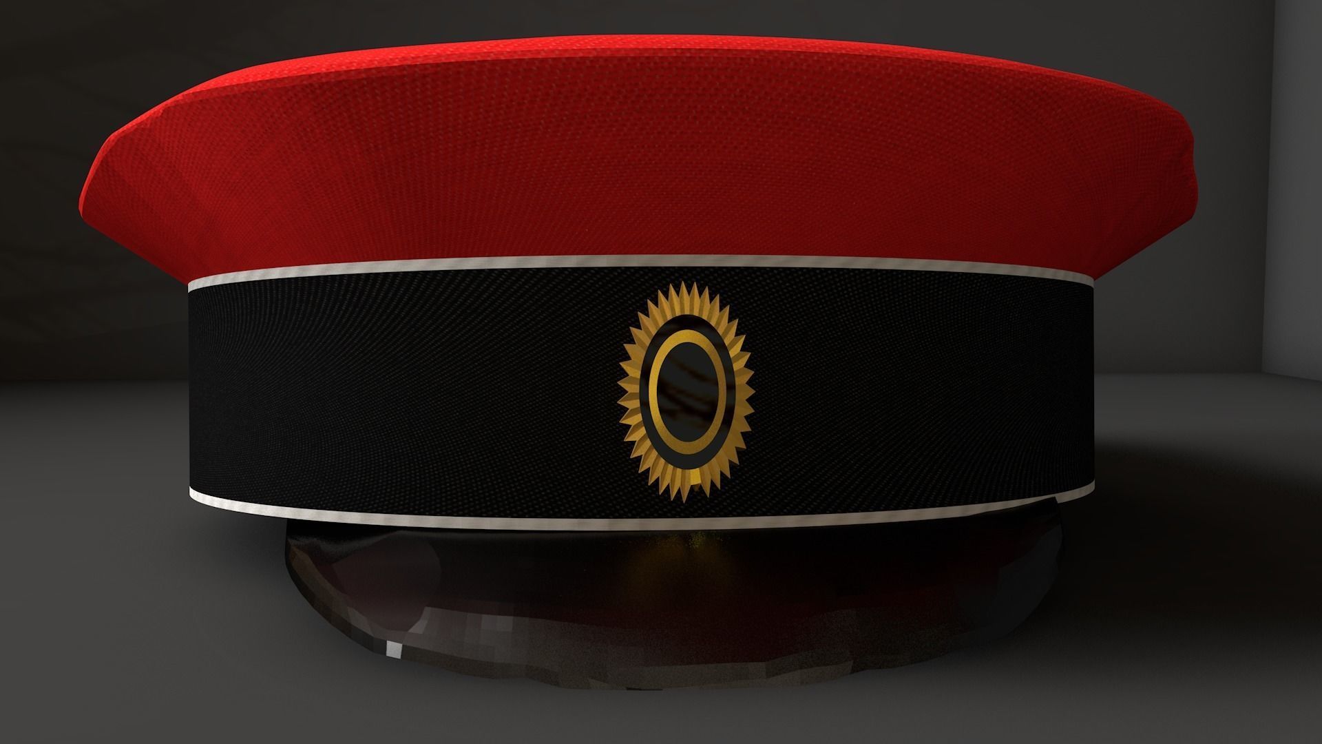 Russian White Army Officer s Hat 3D model_1