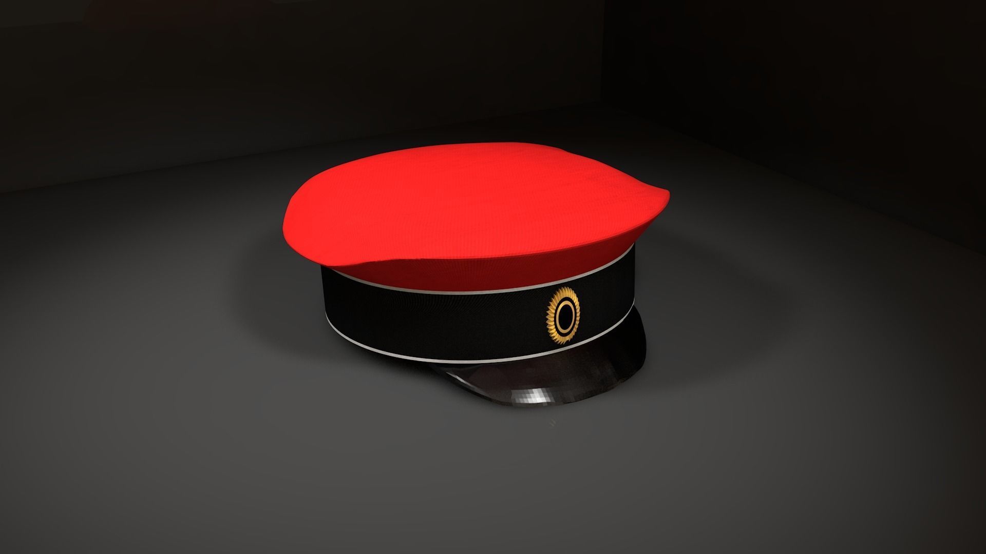Russian White Army Officer s Hat 3D model_0