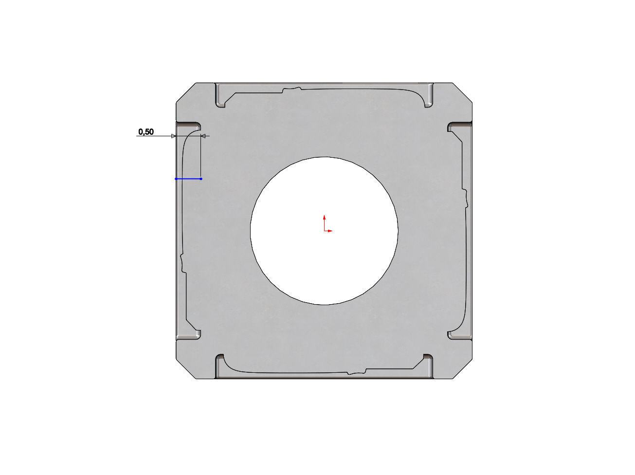 Heraldic lily cube charm and pendant 3D print model_7