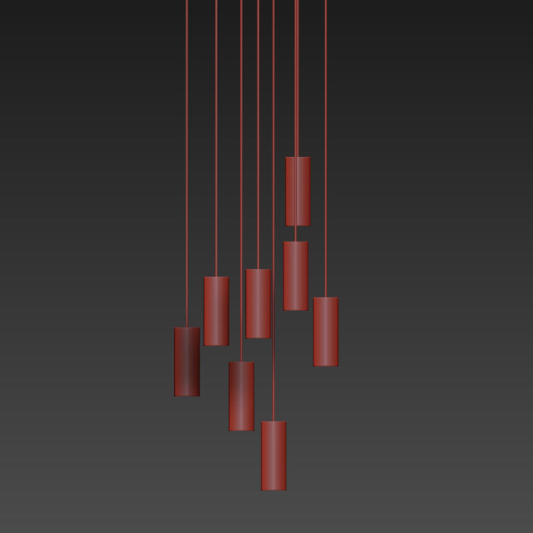 Light Geometric Pendant light Chandelier Collection 3D model_4