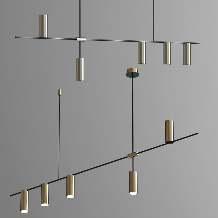 Light Geometric Pendant light Chandelier Collection 3D model_3