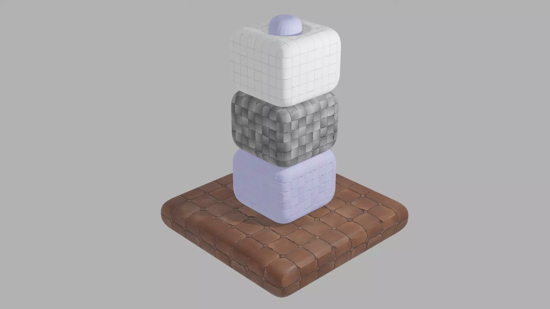 threinbax chocolate plate with sapphire in middle Free low-poly 3D model