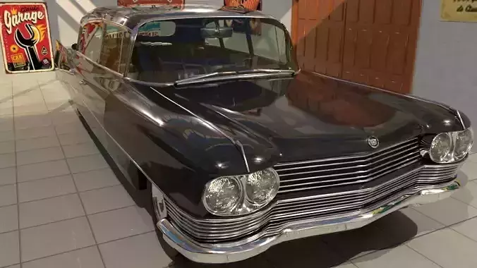 Cadillac series 75 1963 limo 3D model