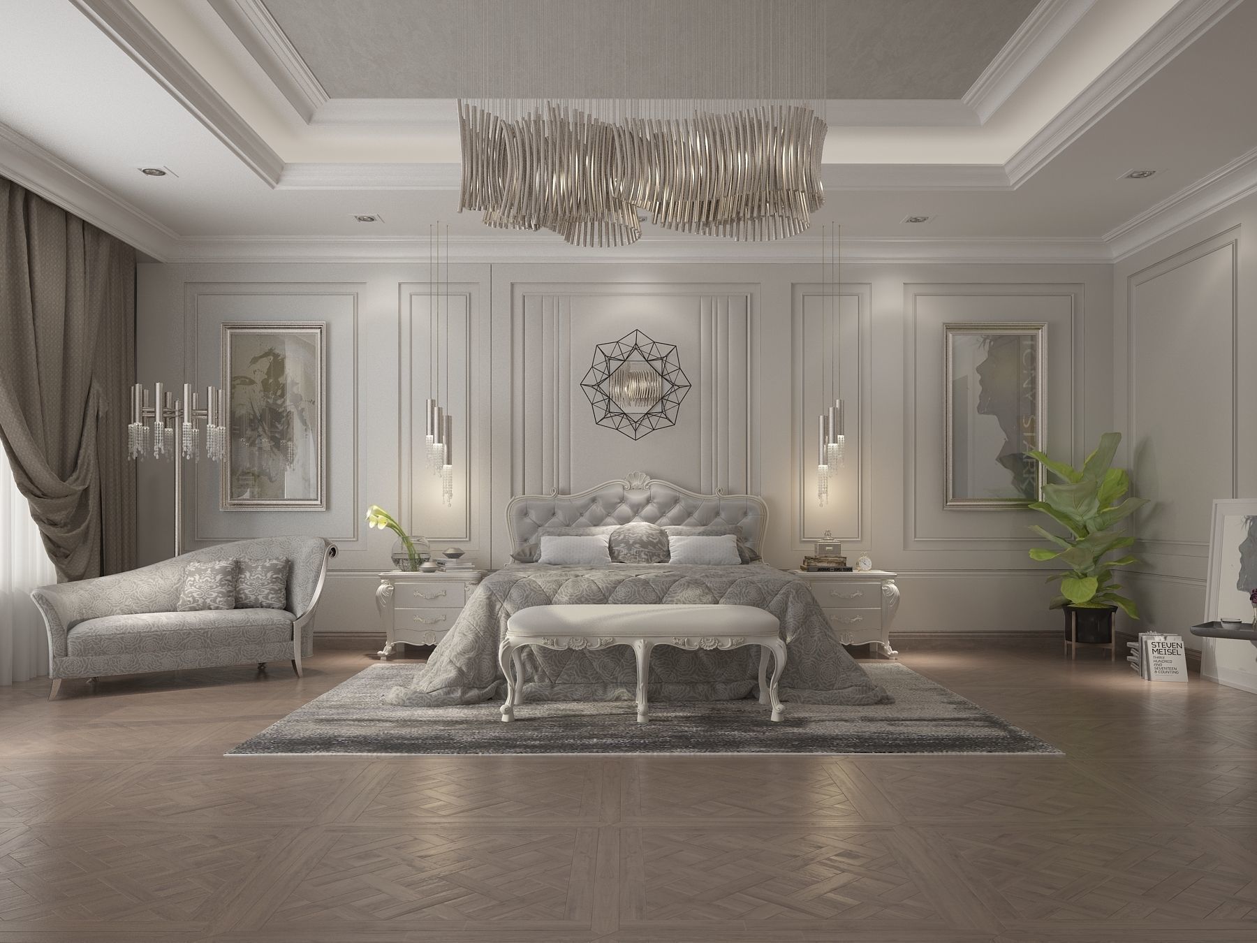Master Bedroom Classic 3d Max Model 3D model_4