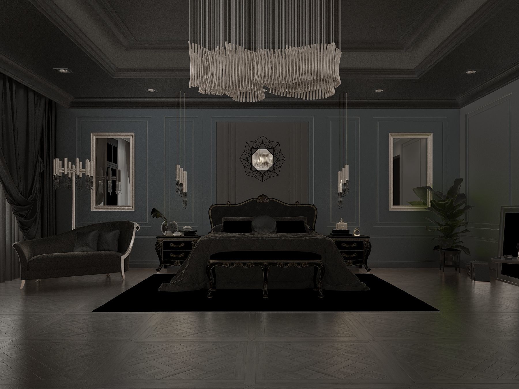 Master Bedroom Classic 3d Max Model 3D model_7