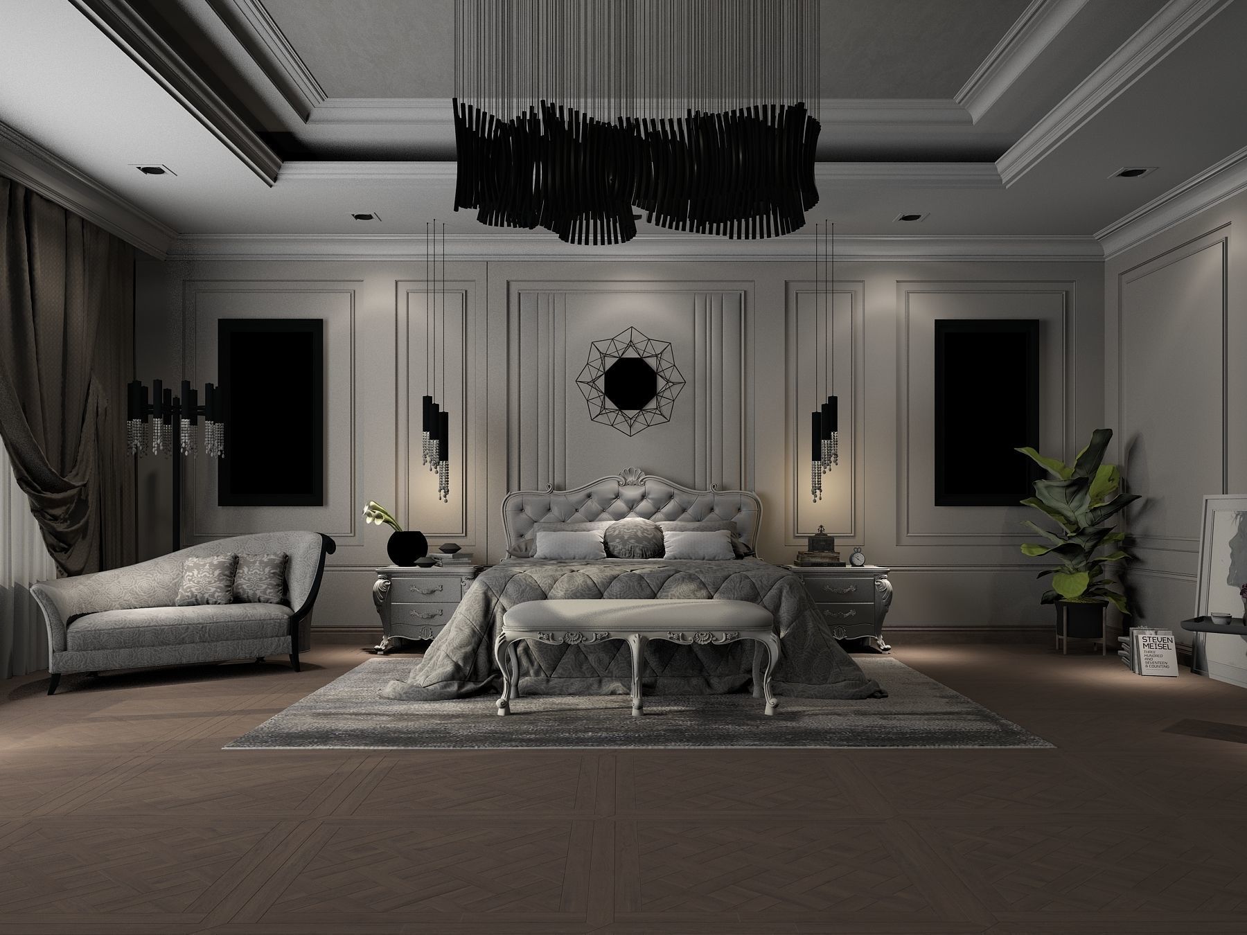 Master Bedroom Classic 3d Max Model 3D model_6