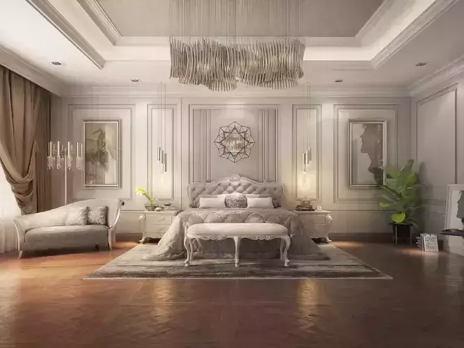 Master Bedroom Classic 3d Max Model 3D model