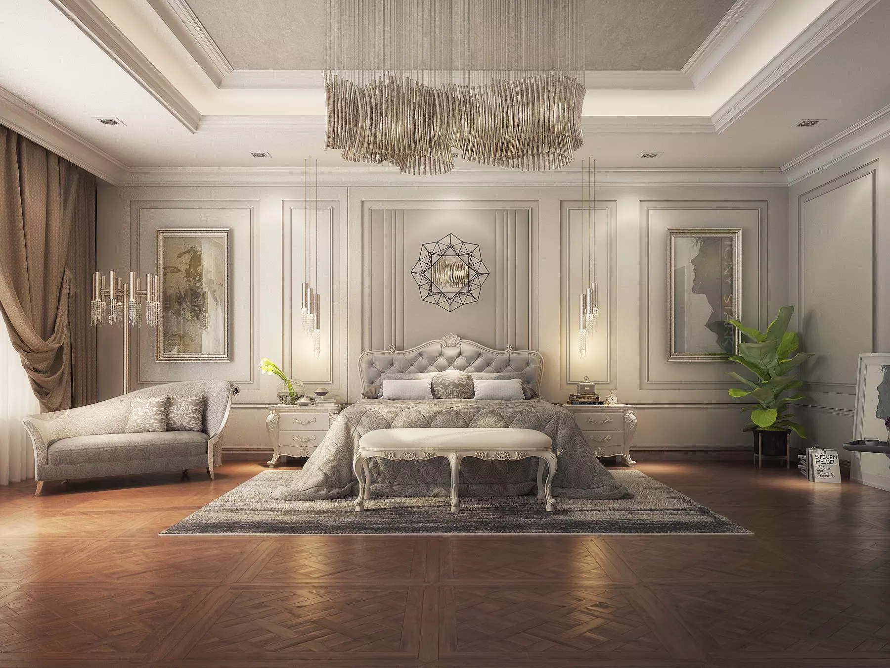 Master Bedroom Classic 3d Max Model 3D model_0