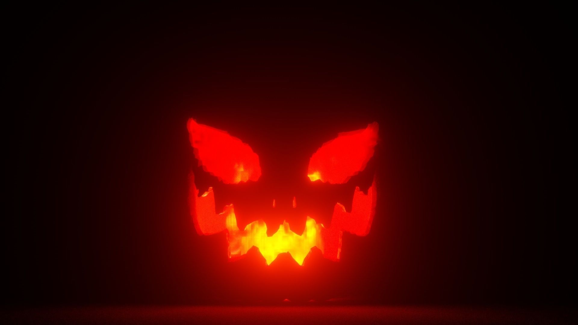 Halloween Pumpkin with knife 3D model_4