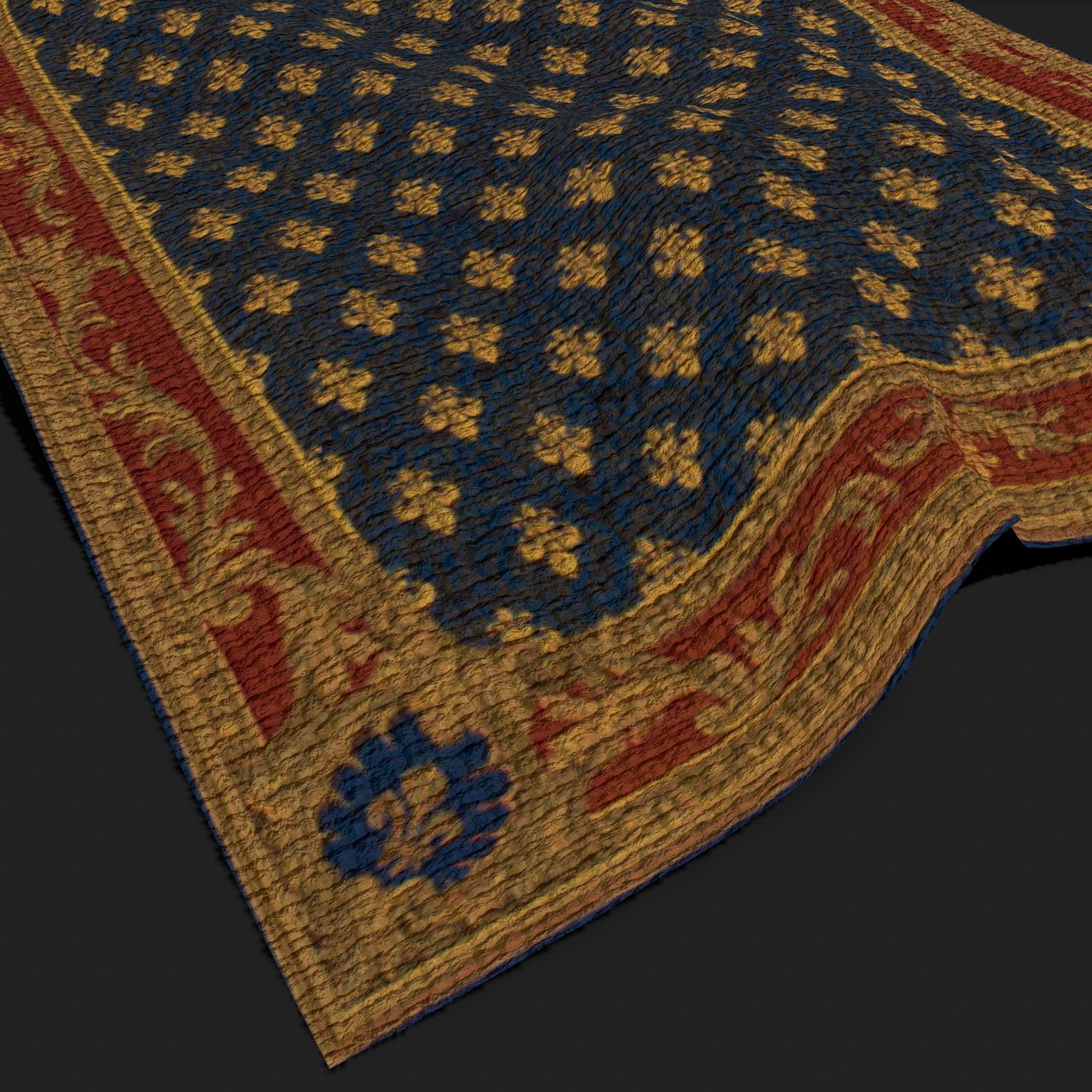 Eight Highly Detailed Medieval Style Tapestries  3D Model Collection_69